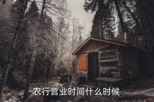 農(nóng)行什么時候上班，農(nóng)行上班時間