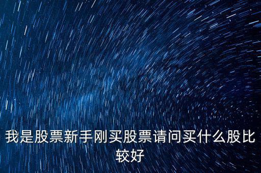 新手買什么股票好，我是股票新手剛買股票請問買什么股比較好