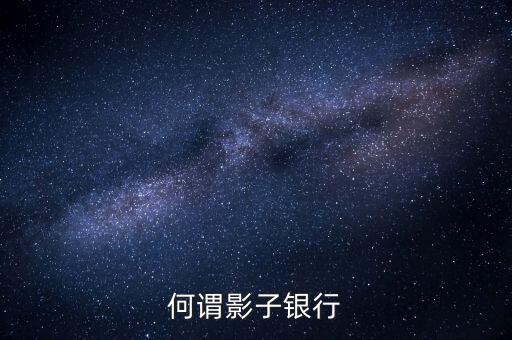 麥卡利對影子銀行的定義是什么，何謂影子銀行
