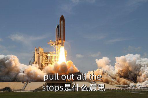 財(cái)政刺激是什么，pull out all the stops是什么意思