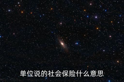 單位社保是什么，單位說(shuō)的社會(huì)保險(xiǎn)什么意思
