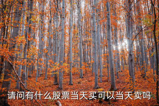 什么股票可以當(dāng)天賣出，請(qǐng)問有什么股票當(dāng)天買可以當(dāng)天賣嗎