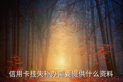 信用卡掛失需要什么，銀行信用卡掛失要帶哪些東西啊