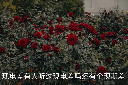 什么是現(xiàn)期差，現(xiàn)電差有人聽過(guò)現(xiàn)電差嗎還有個(gè)現(xiàn)期差