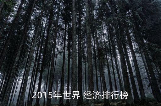 2015年世界 經濟排行榜