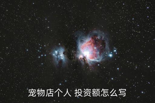 投資規(guī)模怎么寫,寵物店投資建筑規(guī)?？商顚懡ㄖ偨痤~