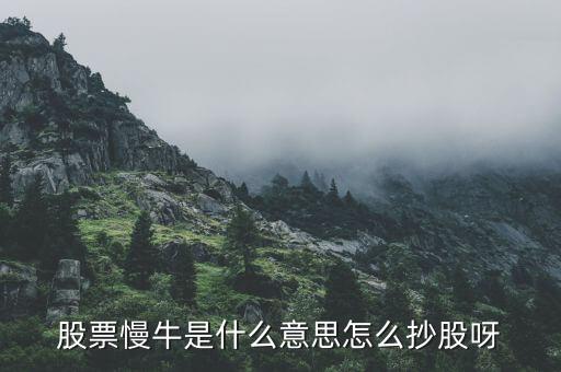 慢牛走勢是什么意思，股票慢牛是什么意思怎么抄股呀