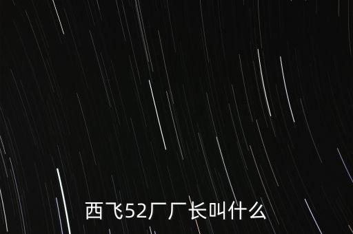 西飛廠長(zhǎng)是什么級(jí)別，西飛52廠廠長(zhǎng)叫什么