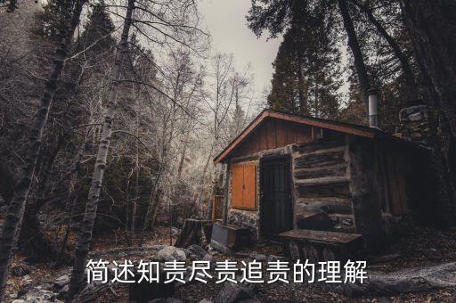 什么是追責(zé)，簡述知責(zé)盡責(zé)追責(zé)的理解