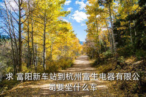 杭州富生電器的主營業(yè)務(wù)是什么，求 富陽新車站到杭州富生電器有限公司要坐什么車