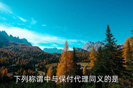 保付代理是什么，保付代理是長(zhǎng)期融資主要適用于資本型貨物貿(mào)易的融資需求