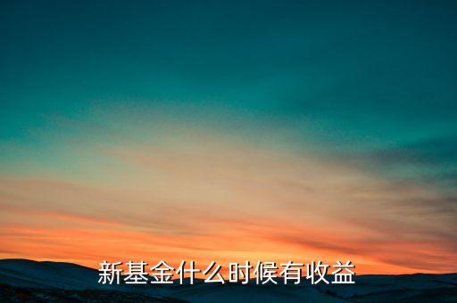 新基金什么時候有收益，新基金什么時候有收益