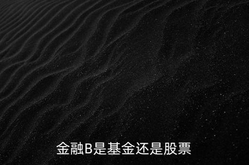 銀行b端是什么股票，金融B是基金還是股票