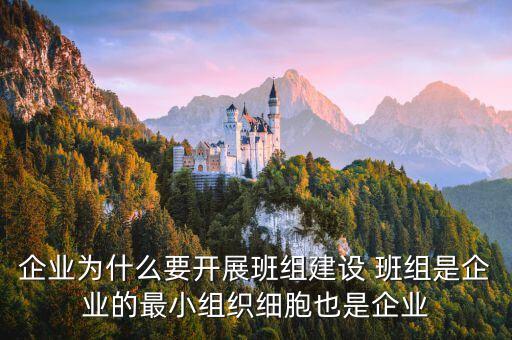 國(guó)企央企為什么要做班組建設(shè)，企業(yè)為什么要開(kāi)展班組建設(shè) 班組是企業(yè)的最小組織細(xì)胞也是企業(yè)