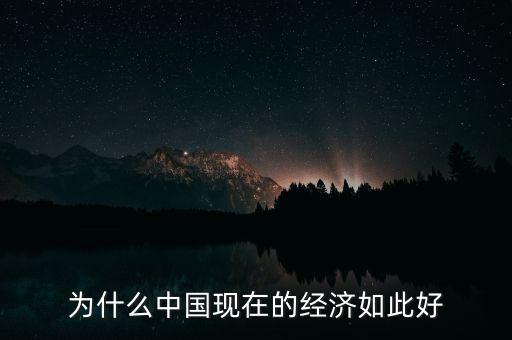 中國的經(jīng)濟為什么，為什么中國現(xiàn)在的經(jīng)濟如此好