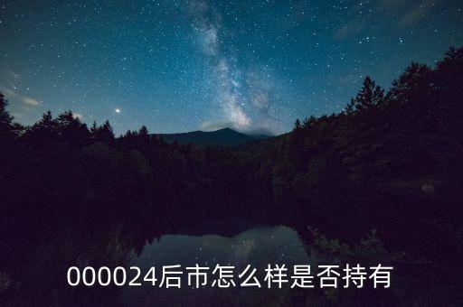 000024是什么行業(yè)，000024后市怎么樣是否持有