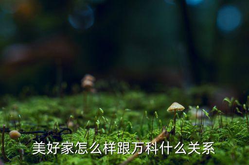 萬(wàn)科家是什么關(guān)系，美好家和萬(wàn)科是什么關(guān)系