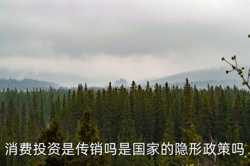 國家隱形政策是什么事，消費投資是傳銷嗎是國家的隱形政策嗎