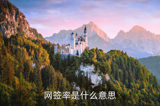 簽約率是什么意思，網(wǎng)簽率是什么意思