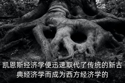 凱恩斯經濟學便迅速取代了傳統(tǒng)的新古典經濟學而成為西方經濟學的