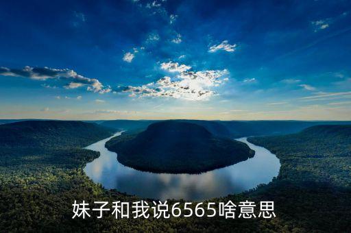 數(shù)字6565代表什么意思，妹子和我說6565啥意思