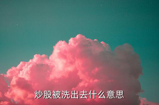 股市被洗出來是什么意思，炒股被洗出去什么意思