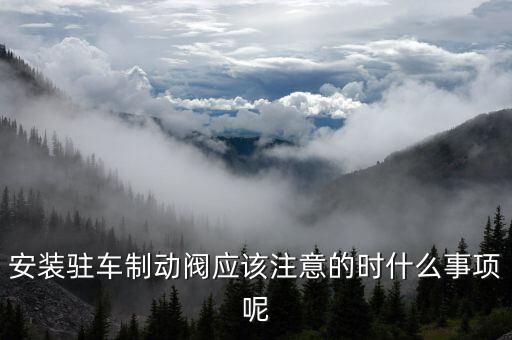 華伍制動器什么時候放假，安裝駐車制動閥應該注意的時什么事項呢