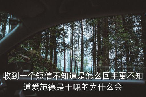上海愛施德是什么，收到一個短信不知道是怎么回事更不知道愛施德是干嘛的為什么會