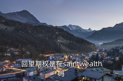 回望期權(quán)是什么，回望期權(quán)是在saintwealth嗎