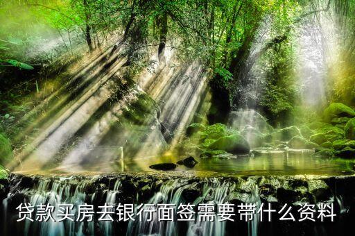 貸款買(mǎi)房去銀行面簽需要帶什么資料