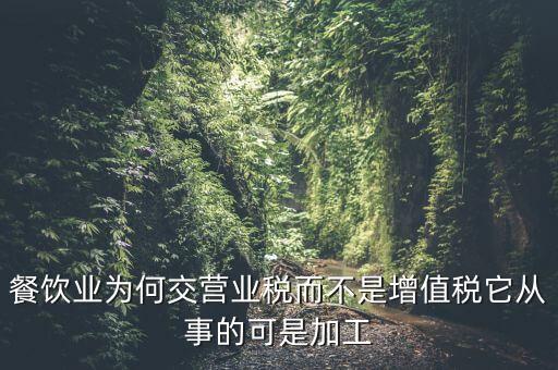 餐飲為什么營(yíng)業(yè)稅，餐飲業(yè)為何交營(yíng)業(yè)稅而不是增值稅它從事的可是加工