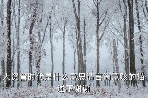 什么是泛資產(chǎn)管理時(shí)代，大資管時(shí)代是什么意思請言簡意賅的描述下謝謝