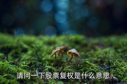 股票復(fù)權(quán)是什么意思，請問一下股票復(fù)權(quán)是什么意思