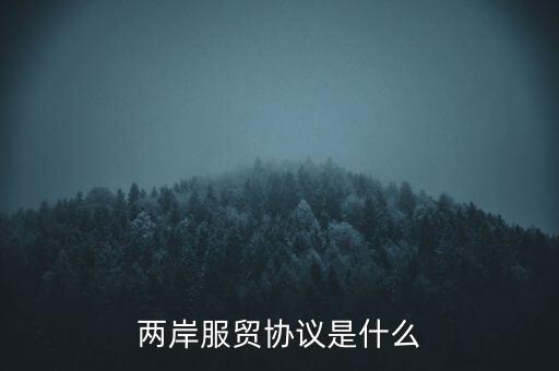 兩岸貨貿(mào)協(xié)議是什么，臺灣服貿(mào)協(xié)議是什么