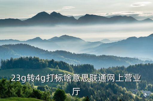 4g固網(wǎng)打標什么意思，請問聯(lián)通4G固網(wǎng)打標這是什么意思今天上午去營業(yè)廳變更了套餐