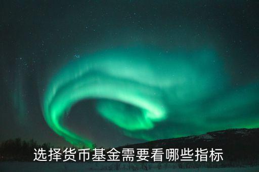 買貨幣基金看什么指標，怎樣選擇貨幣基金看哪些指標比較好