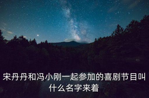 宋丹丹馮小剛的評(píng)委節(jié)目是什么，歡樂喜劇人評(píng)委都有誰