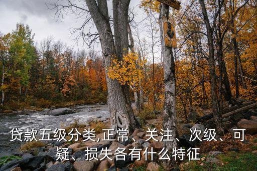 貸款五級分類,正常、關(guān)注、次級、可疑、損失各有什么特征