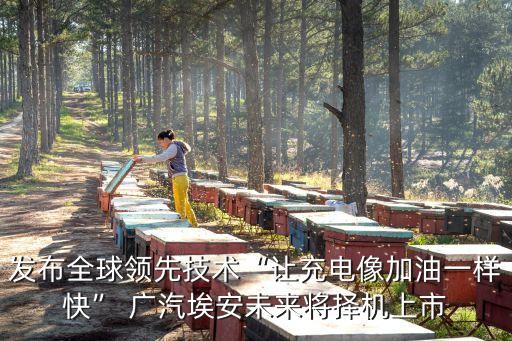 發(fā)布全球領(lǐng)先技術(shù)“讓充電像加油一樣快” 廣汽埃安未來(lái)將擇機(jī)上市