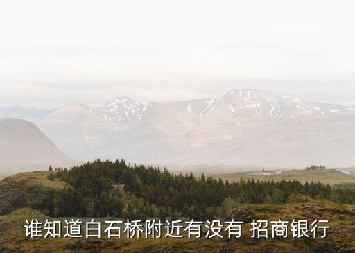 誰(shuí)知道白石橋附近有沒有 招商銀行