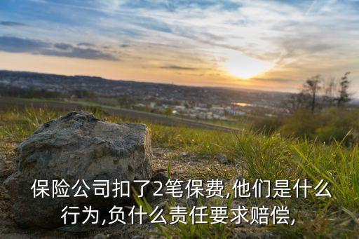  保險公司扣了2筆保費(fèi),他們是什么行為,負(fù)什么責(zé)任要求賠償,