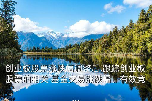 創(chuàng)業(yè)板股票漲跌幅調(diào)整后,跟蹤創(chuàng)業(yè)板股票的相關(guān) 基金交易漲跌幅、有效競(jìng)...