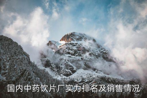 國內(nèi)中藥飲片廠實力排名及銷售情況