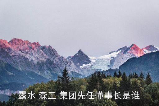 露水 森工 集團(tuán)先任懂事長是誰
