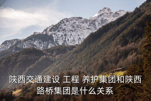 陜西交通建設 工程 養(yǎng)護集團和陜西路橋集團是什么關系