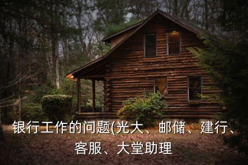 銀行工作的問(wèn)題(光大、郵儲(chǔ)、建行、客服、大堂助理