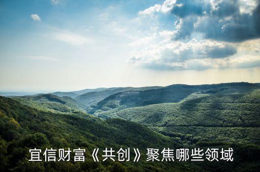  宜信財富《共創(chuàng)》聚焦哪些領域