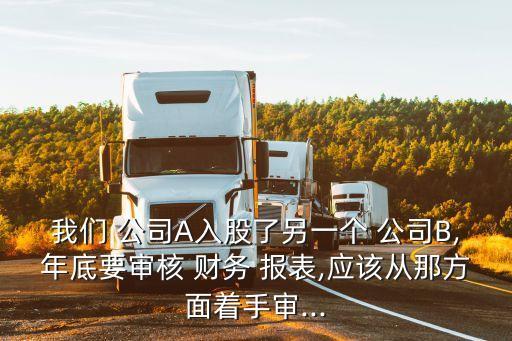我們 公司A入股了另一個 公司B,年底要審核 財務(wù) 報表,應(yīng)該從那方面著手審...