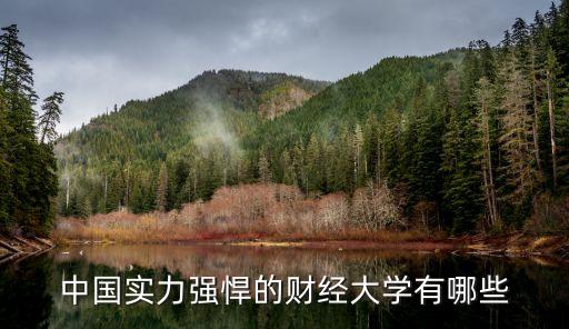中國實力強悍的財經大學有哪些