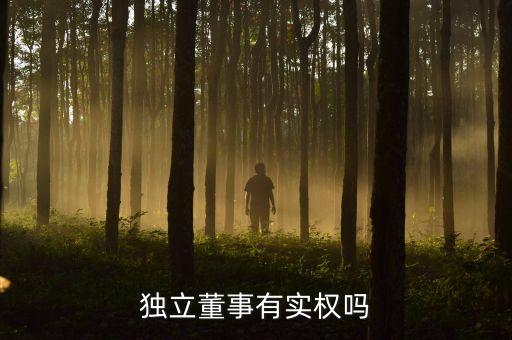 獨立董事有實權(quán)嗎
